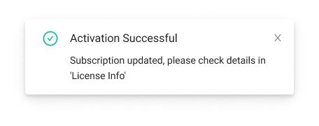 License-activation-successful
